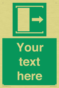 Custom sign safe condition Door slides right to open